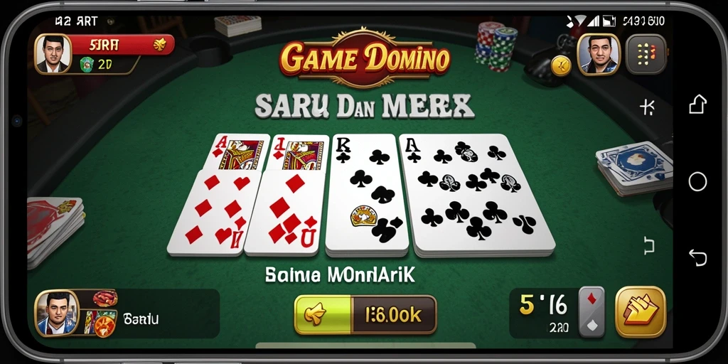 Tangkapan layar gameplay 5RT yang menampilkan keseruan permainan Domino.