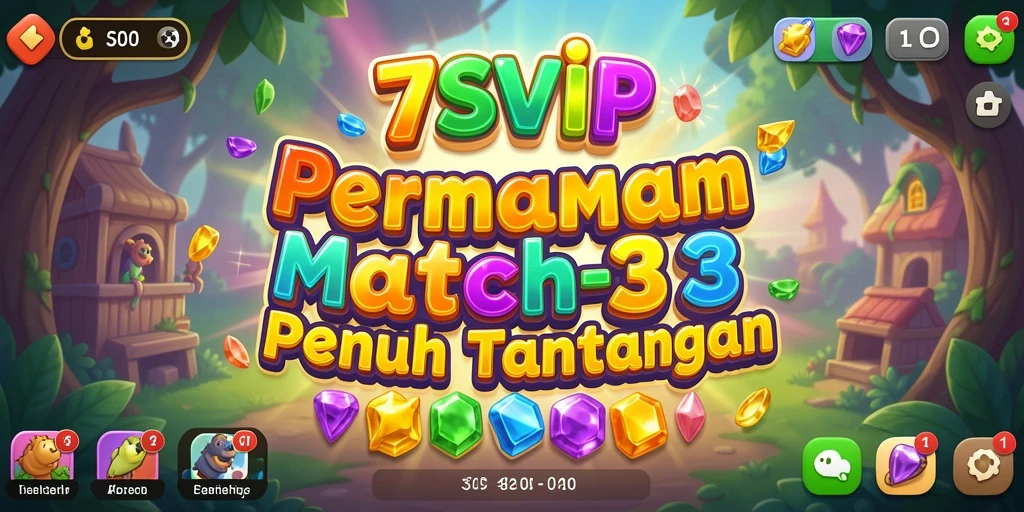 Tangkapan layar gameplay 7SVIP dengan level Match-3 yang menarik.
