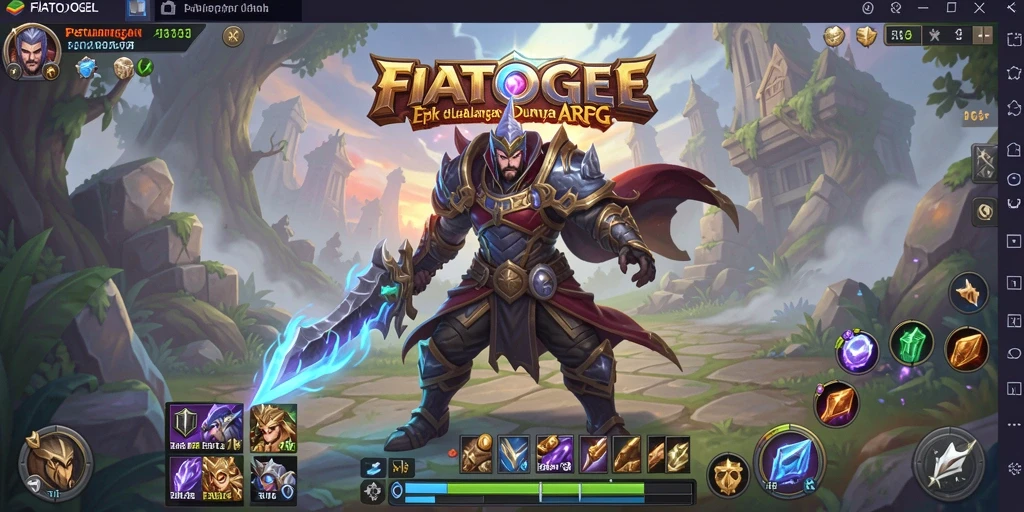 Tampilan gameplay seru di FIATOGEL yang menampilkan aksi pertarungan ARPG.