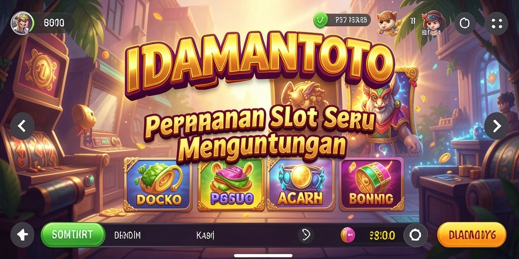 Screenshot IDAMANTOTO menampilkan aksi seru permainan Slot.