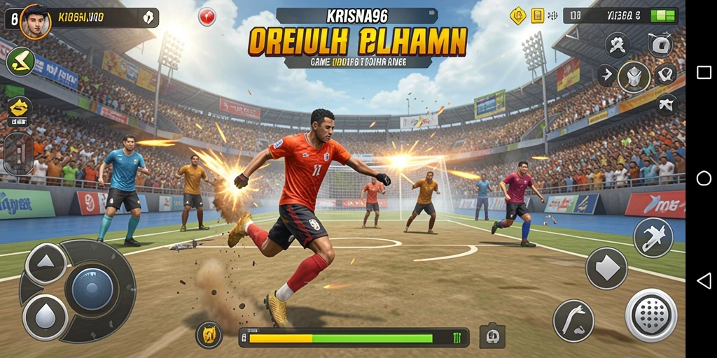 Tampilan gameplay menarik dari KRISNA96 yang menampilkan aksi olahraga.