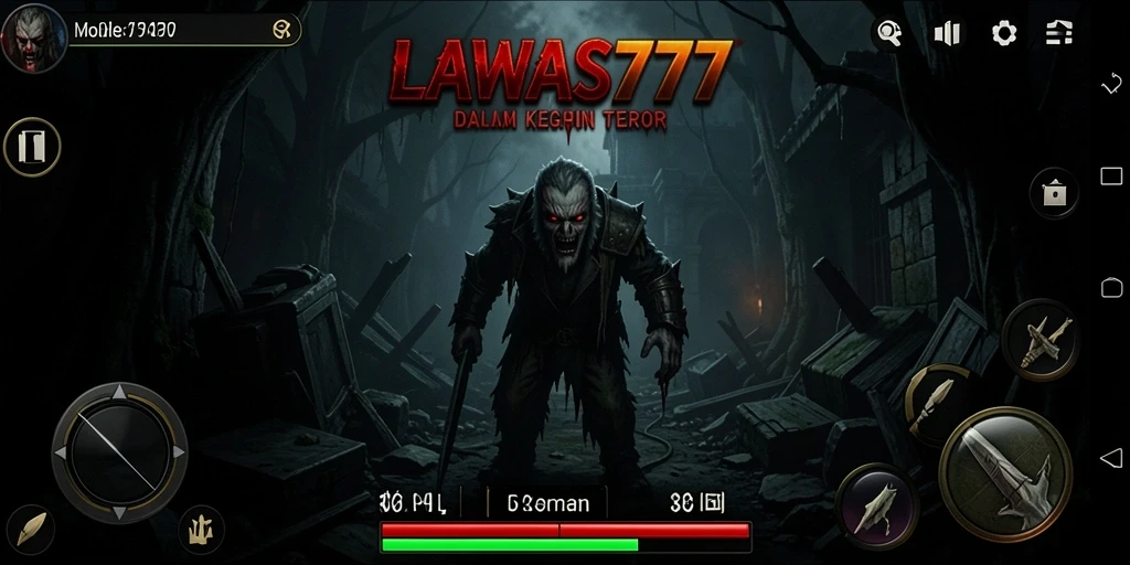 Tampilan gameplay LAWAS777 yang mencekam dan menakutkan.