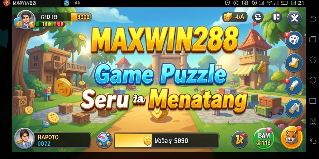 Tampilan gameplay <strong>MAXWIN288</strong> yang menantang dan penuh warna.
