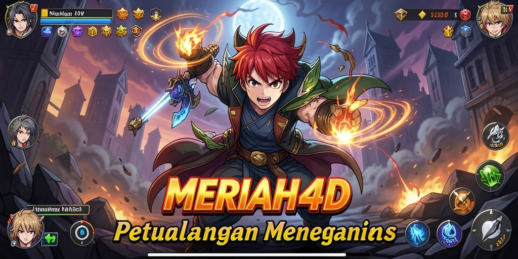 Tampilan gameplay MERIAH4D yang penuh aksi dan warna.