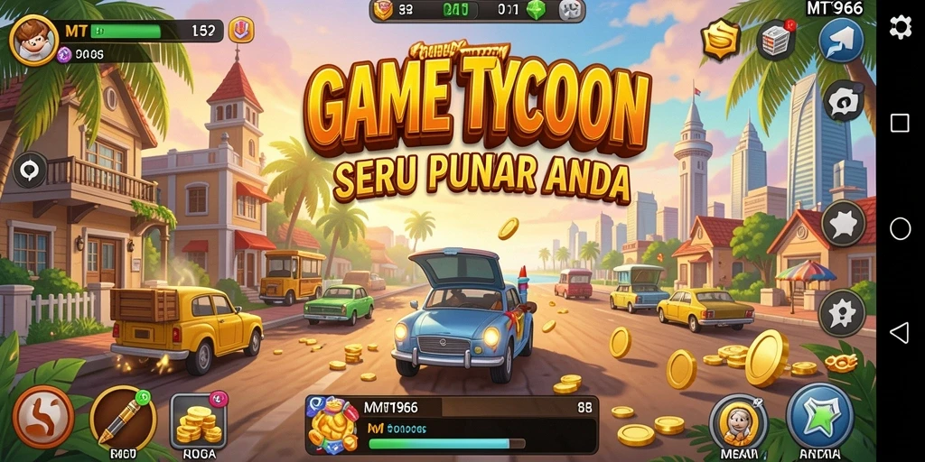 Screenshot gameplay MT966 menampilkan pengalaman menyenangkan dalam membangun bisnis Tycoon.