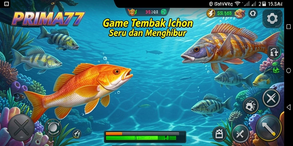 Tampilan gameplay seru dalam game Tembak Ikan PRIMA77.