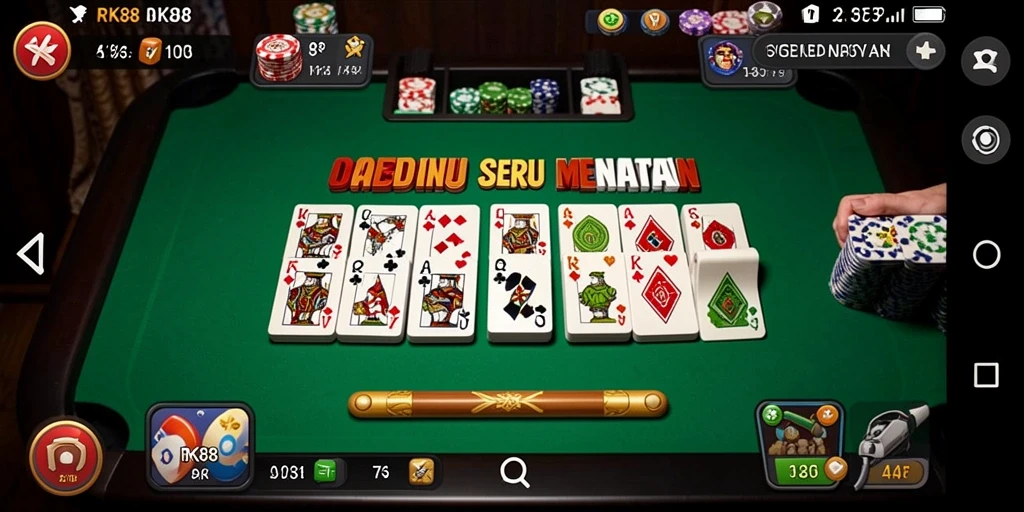 Screenshot dari gameplay seru Domino di RK88.