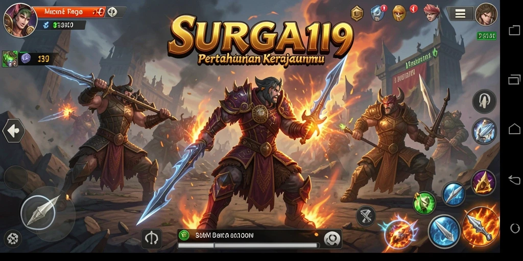 Tampilan gameplay menegangkan di SURGA19 yang penuh strategi.