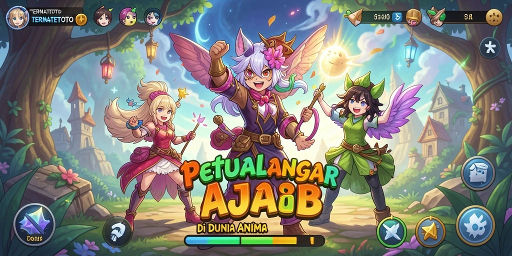 Gameplay seru di TERNATETOTO dengan karakter anime yang menarik.