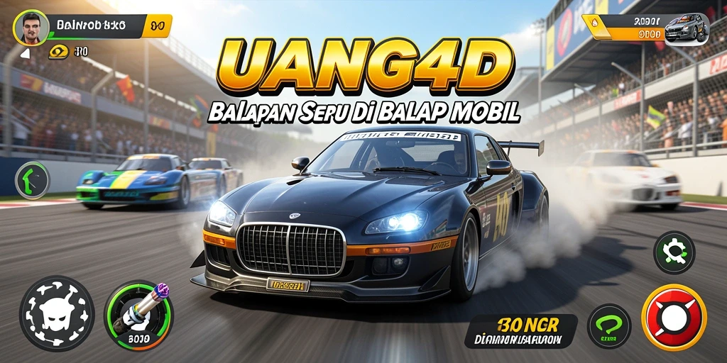 Gameplay UANG4D menampilkan adrenalin balapan mobil yang mendebarkan.